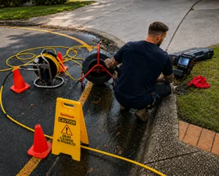 On-site drain inspection at a Russell Lea property